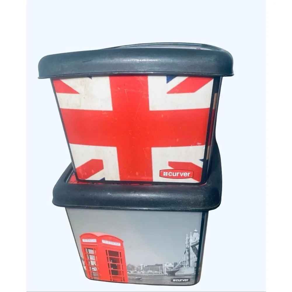 Curved Union Jack Storage Containers
